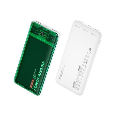 WEKOME WP-353 Vanguard Series - Power bank 10000 mAh PD 20W + QC 22.5W (Green / Transparent)