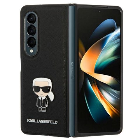 Karl Lagerfeld Saffiano Ikonik - Case for Samsung Galaxy Z Fold 4 (Black)