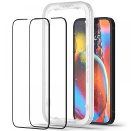 Spigen Alm Glass FC 2-Pack - Tempered Glass iPhone 14 / iPhone 13 / iPhone 13 Pro 2 pieces (Black)