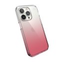 Speck Presidio Perfect-Clear + Ombre - Case for iPhone 14 Pro with MICROBAN coating (Clear / Vintage Rose Fade)