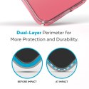 Speck Presidio Perfect-Clear + Ombre - Case for iPhone 14 Pro with MICROBAN coating (Clear / Vintage Rose Fade)