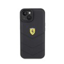 Ferrari Quilted Metal Logo - Case for iPhone 15 Car (Black)