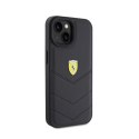 Ferrari Quilted Metal Logo - Case for iPhone 15 Car (Black)