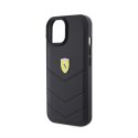 Ferrari Quilted Metal Logo - Case for iPhone 15 Car (Black)