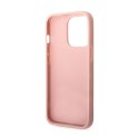 Guess Glitter Flakes Metal Logo Case - Case for iPhone 14 Pro (Pink)