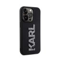 Karl Lagerfeld 3D Rubber Glitter Logo - Case for iPhone 15 Pro (Black)