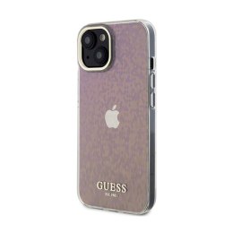 Guess IML Faceted Mirror Disco Iridescent - iPhone 15 Case (pink)