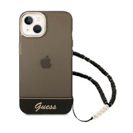 Guess Translucent Pearl Strap - Case for iPhone 14 (Black)