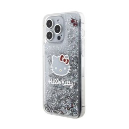 Hello Kitty Liquid Glitter Charms Kitty Head - iPhone 15 Pro Max Case (silver)