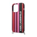 Karl Lagerfeld Color Stripes Strap - Case for iPhone 14 Pro (Pink)