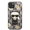 Karl Lagerfeld Iconic Karl Flower - Case for iPhone 13 Mini (Grey)