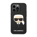 Karl Lagerfeld Silicone Ikonik Karls Head - Case fori iPhone 14 Pro Max (Black)