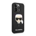 Karl Lagerfeld Silicone Ikonik Karls Head - Case fori iPhone 14 Pro Max (Black)