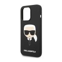 Karl Lagerfeld Silicone Ikonik Karls Head - Case fori iPhone 14 Pro Max (Black)