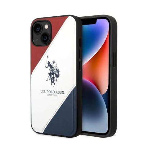 US Polo Assn Tricolor Embossed - Case for iPhone 14 Plus (White)