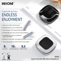 WEKOME VB09 Cyerin Series - Bluetooth V5.3 TWS wireless headphones with charging case (Black)