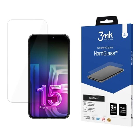 3mk HardGlass - Tempered Glass for iPhone 15