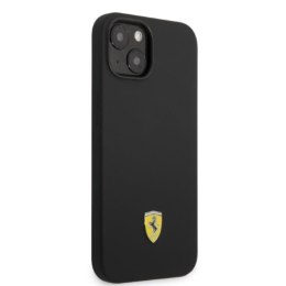 Ferrari Silicone Metal Logo MagSafe - Case for iPhone 14 (Black)