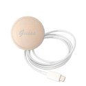 Guess Bundle Pack MagSafe 4G - Set of case for iPhone 14 Plus + MagSafe charger (Brown/Gold)