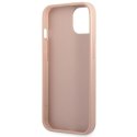 Guess Saffiano Double Card Triangle - Cover for iPhone 13 mini (Pink)