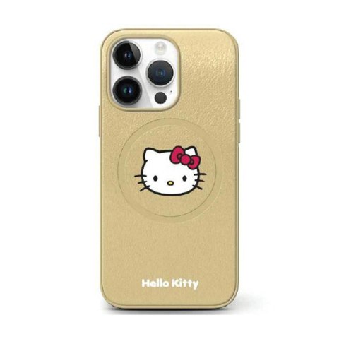 Hello Kitty Leather Kitty Head MagSafe - Case for iPhone 14 Pro (Gold)