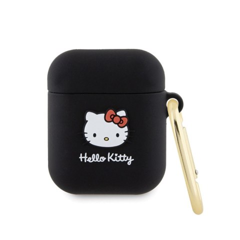 Hello Kitty Silicone 3D Kitty Head - Case for AirPods 1/2 gen (black)