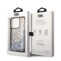 Karl Lagerfeld Liquid Glitter Translucent Elongated Logo Case - Case for iPhone 14 Pro (Black)