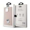 Karl Lagerfeld Silicone Choupette Metal Pin - iPhone 15 Pro Max Case (pink)