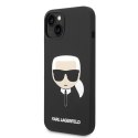 Karl Lagerfeld Silicone Ikonik Karl's Head MagSafe - Case for iPhone 14 Plus (Black)