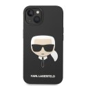 Karl Lagerfeld Silicone Ikonik Karl's Head MagSafe - Case for iPhone 14 Plus (Black)