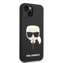 Karl Lagerfeld Silicone Ikonik Karl's Head MagSafe - Case for iPhone 14 Plus (Black)