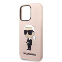 Karl Lagerfeld Silicone NFT Ikonik MagSafe - Case for iPhone 14 Pro (Pink)