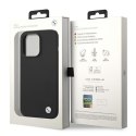 BMW Liquid Silicone Case Metal Logo for iPhone 14 Pro Max (Black)