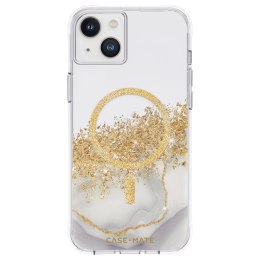 Case-Mate Karat MagSafe - Case decorated in gold for iPhone 14 Plus (Marble)