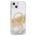 Case-Mate Karat MagSafe - Case decorated in gold for iPhone 14 Plus (Marble)