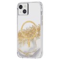 Case-Mate Karat MagSafe - Case decorated in gold for iPhone 14 Plus (Marble)