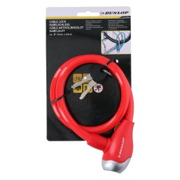 Dunlop - Keyed spiral bicycle lock (Red)