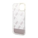 Guess 4G Stripe Script Logo Electroplated Pattern - Case for iPhone 14 Plus (Pink)