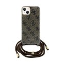 Guess Crossbody Cord 4G Print - iPhone 15 Case (Brown)