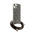 Guess Crossbody Cord 4G Print - iPhone 15 Case (Brown)