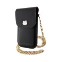 Hello Kitty Leather Metal Logo Chain - Phone crossbody bag (black)