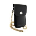 Hello Kitty Leather Metal Logo Chain - Phone crossbody bag (black)