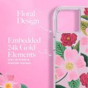 Rifle Paper Clear - Case decorated in gold for iPhone 14 Plus (Rose Garden)