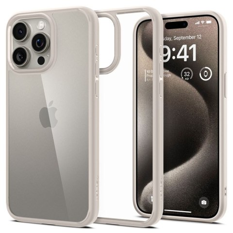 Spigen Ultra Hybrid - Case for iPhone 15 Pro Max (Natural Titanium)