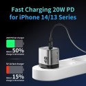 WEKOME WP-U02 Mecha Series - 2x USB-C Super Fast Charger GaN 40W mains charger (Silver)