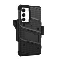 ZIZO BOLT Series - Armoured case for Samsung Galaxy S23+ with 9H glass for screen + holder with stand (Black)