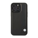 BMW Leather Blue Dots - Case for iPhone 14 Pro Max (Black)