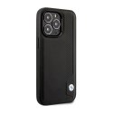 BMW Leather Blue Dots - Case for iPhone 14 Pro Max (Black)