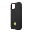 Ferrari Silicone Metal Logo - Case for iPhone 14 (Black)