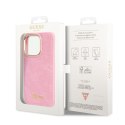 Guess Croco Collection - Case for iPhone 14 Pro Max (Pink)